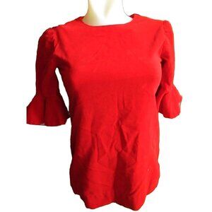 Vintage 1970's 8 GIRLS Dress Handmade Sewn Red Velvet Mod Dress